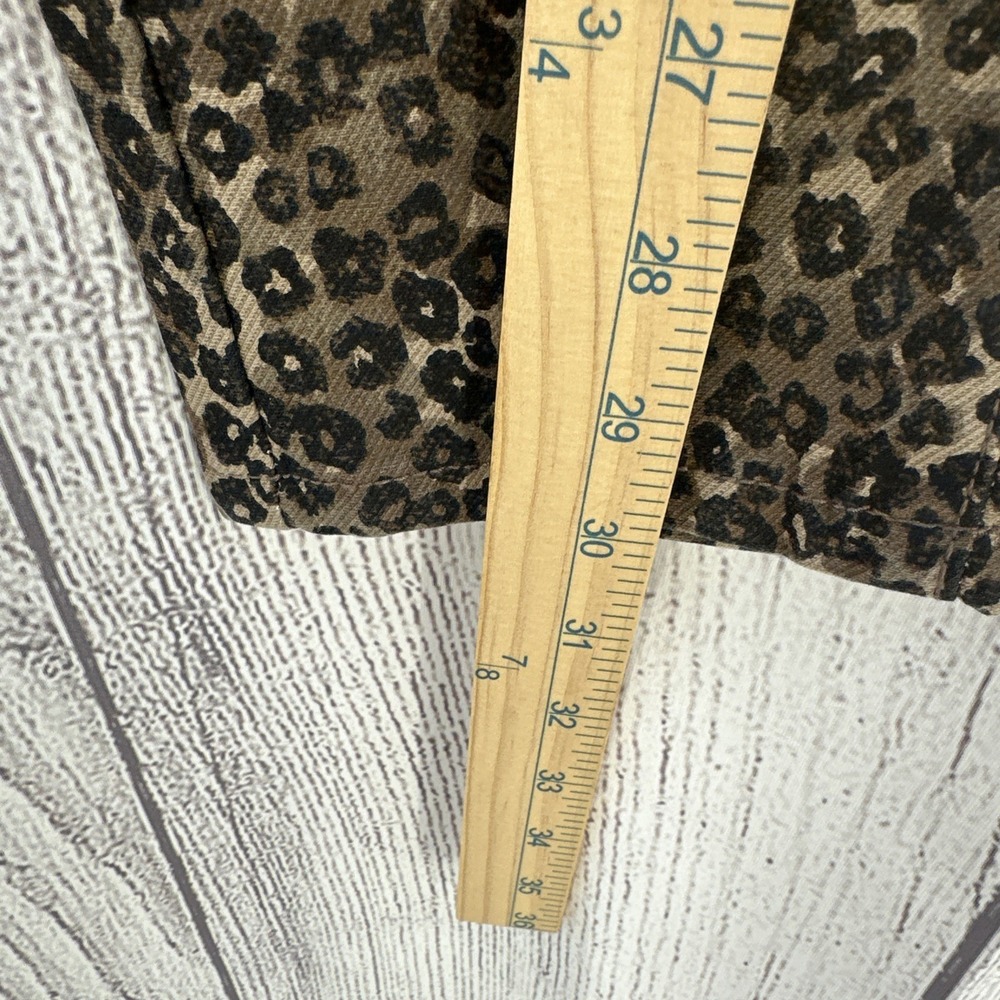 J. McLaughlin Lexi Jeans Women 2 Brown Leopard Cheetah Animal Print Skinny Pants - Picture 8 of 16